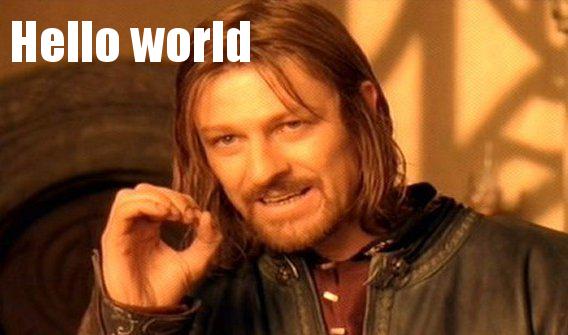 hello world image result